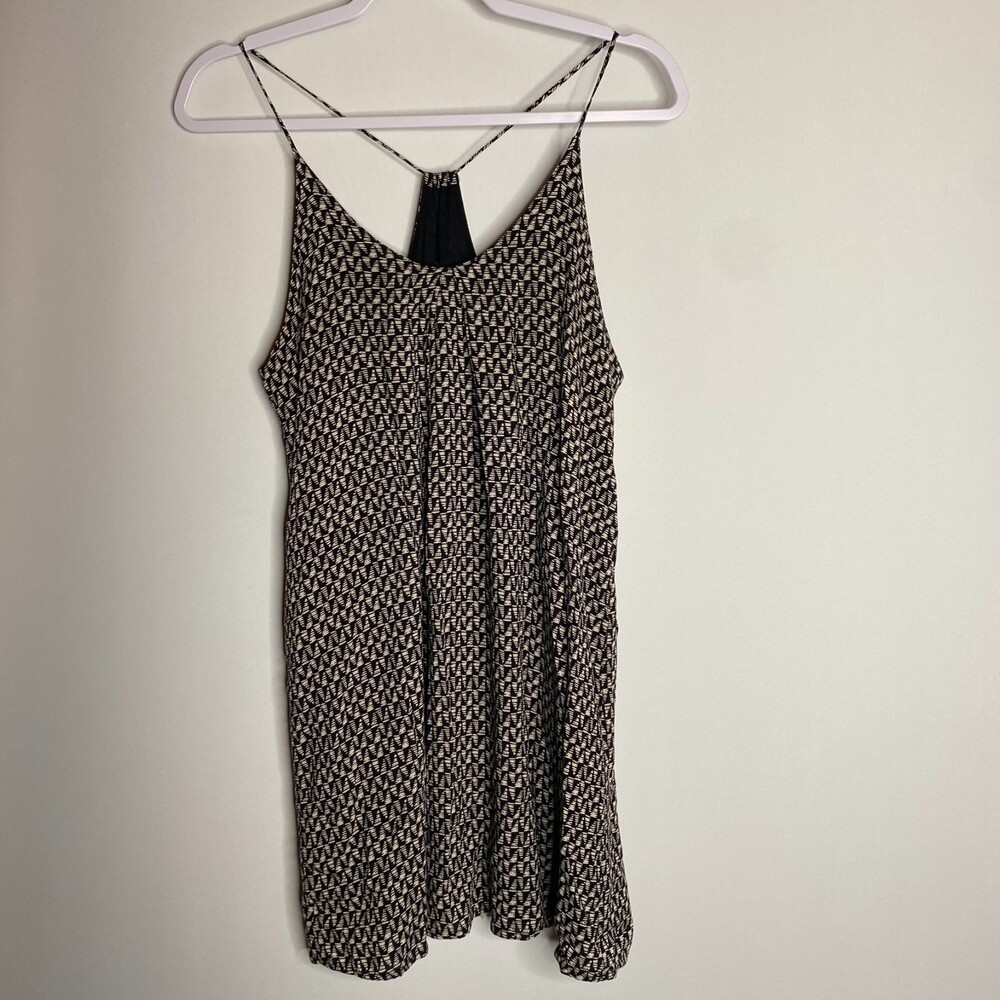 Bishop & Young Bohemian Print Scrunch Racer Back Mini Dress Fully Lined Size S